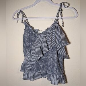 the impeccable pig smocked ruffle top